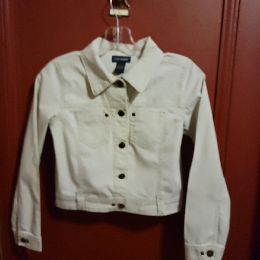 Sally Mack Junior's Cream  Cropped Jacket Size L - Picture 3 of 16